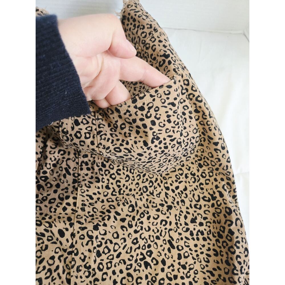 VTG Sinsay Leopard Print Pencil Skirt Slit S Mob Wife Y2K Retro Office Boho Indi - Picture 14 of 14